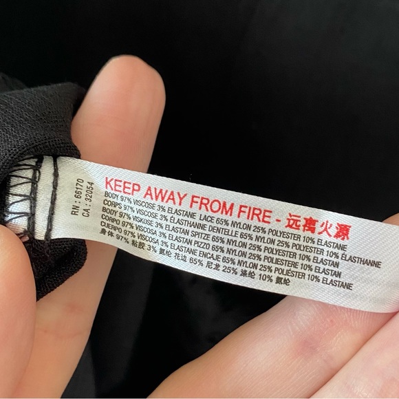 NWT Intimately Free People Premonitions Black Lace Asymmetric Bodycon Slip Dress - Picture 12 of 16